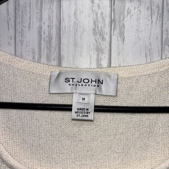 Womens Size M St John Knit Tank Ivory EUC - Picture 2 of 4